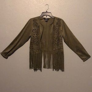 Dark Green Fringe Cardigan💚
